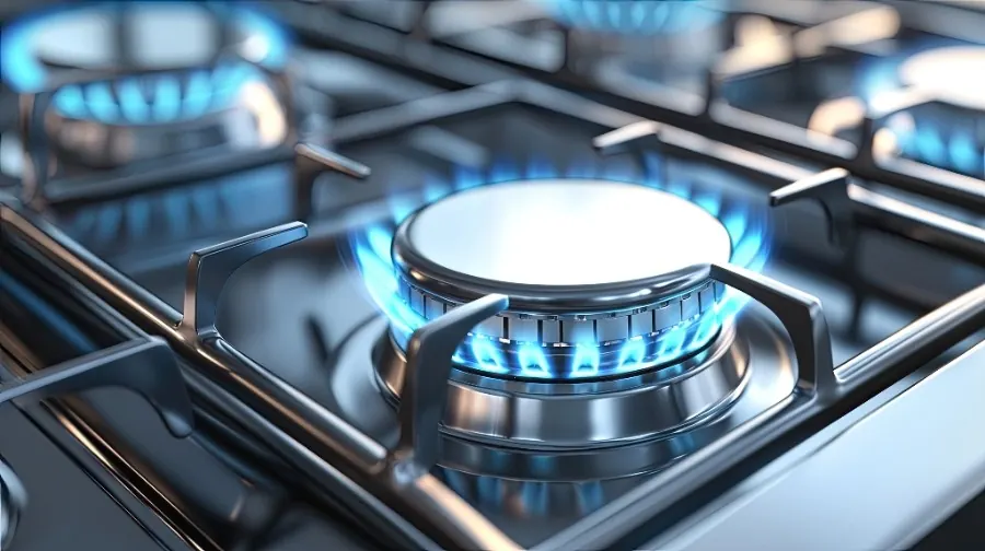 Brûleur de gazinière à flamme bleue, diagnostic gaz