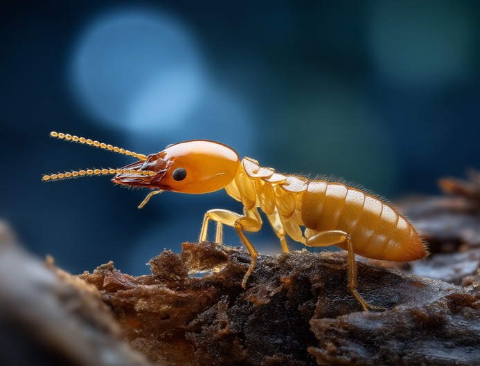 Loupe posée sur un mur dégradé, recherche d’amiante lors d’un diagnostic